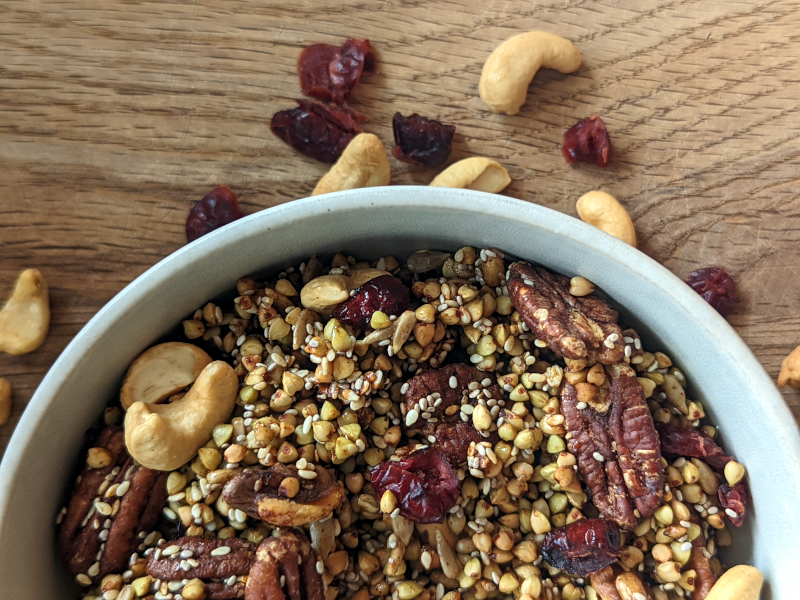 buckwheat gluten free vegan wholefood granola 