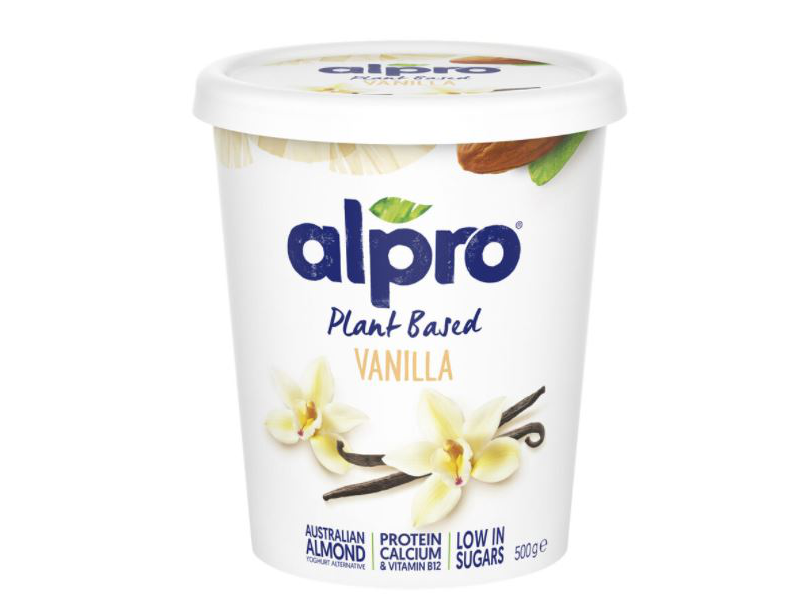 Alpro vanilla almond plant-based yoghurt