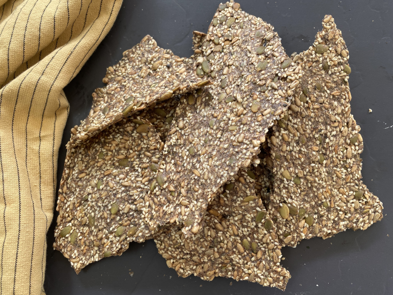 Gluten free seeded crackers