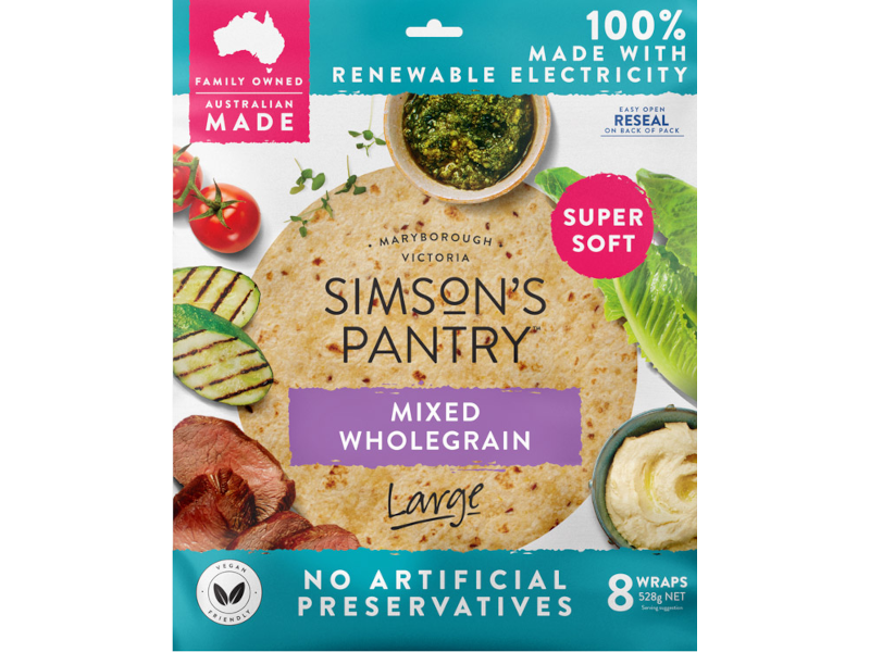 Simson's pantry mixed wholegrain wraps