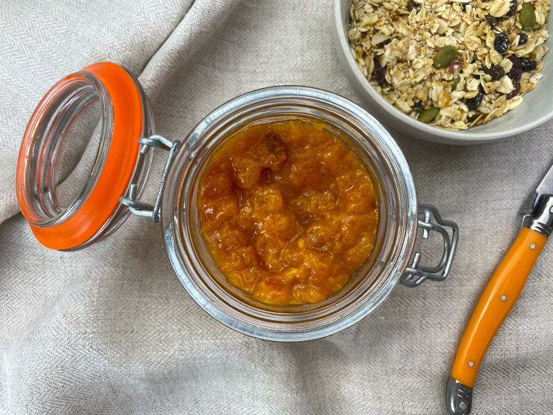 Stewed apricots fresh