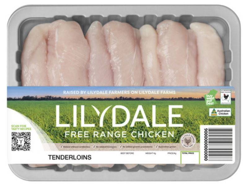 Lilydale chicken free range tenderloins 